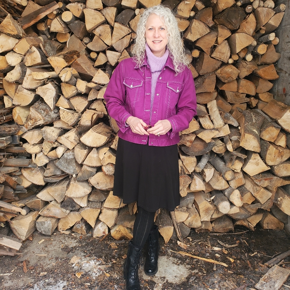 Christine Alexander Jean Jacket Medium Purple Bling